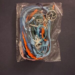 Colorful Anchor Charm Bracelet Set